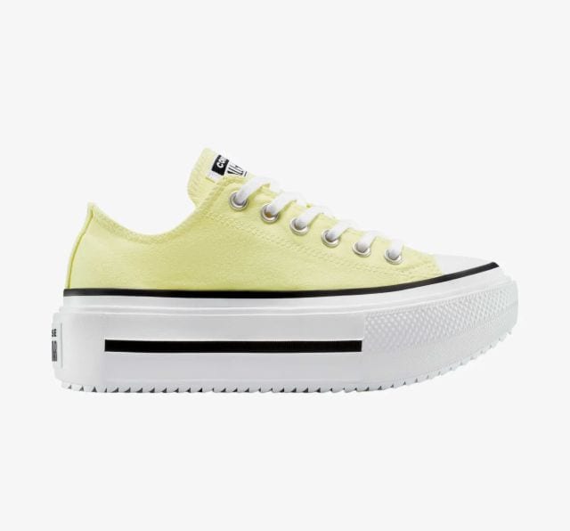 converse chuck taylor all star double stack lime low cut